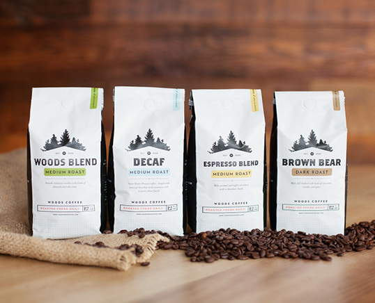 Woods Coffee Branding And Packaging Design