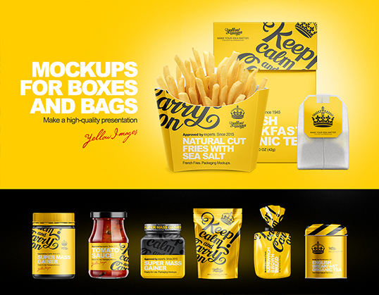 Download Organic Food Packaging Mockup Yellowimages