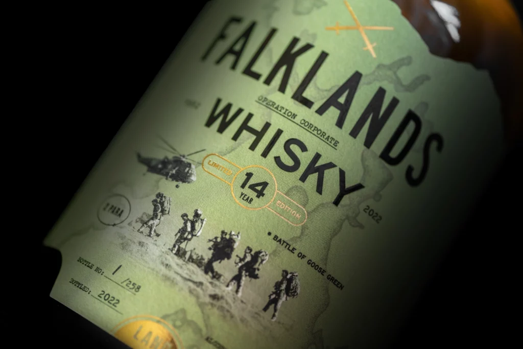 Arobase Designs Falklands 40th Anniversary Celebratory Spirit Packaging