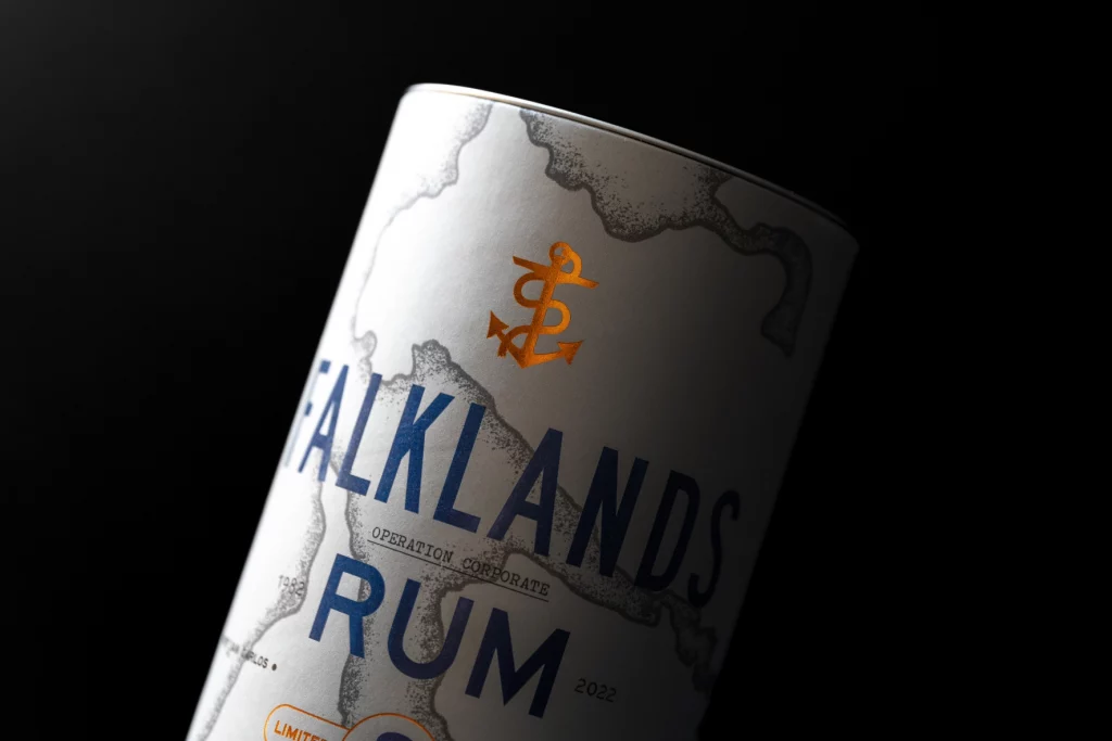 Arobase Designs Falklands 40th Anniversary Celebratory Spirit Packaging