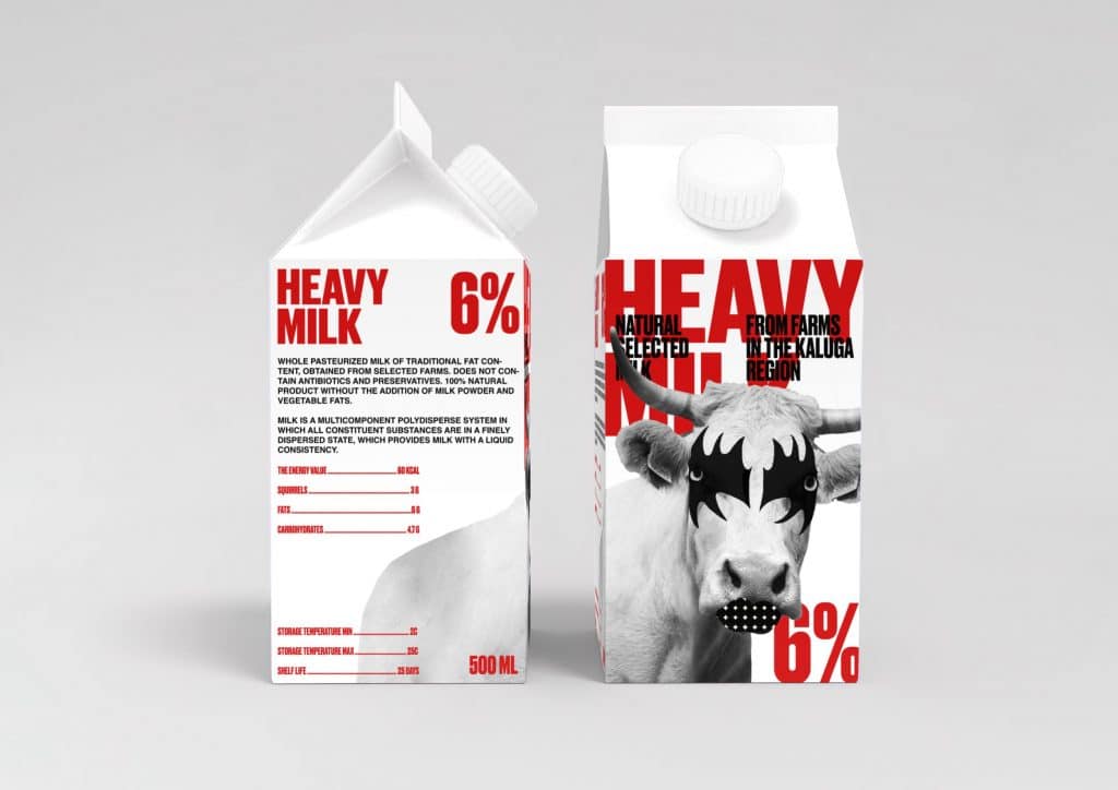 Heavy Milk Packaging Needs Hard Rock Inspiration