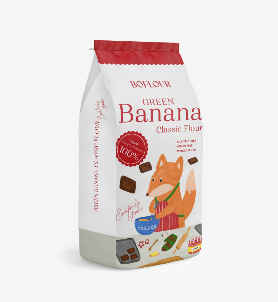 Packaging Design Concept: Boflour Green Banana Flour