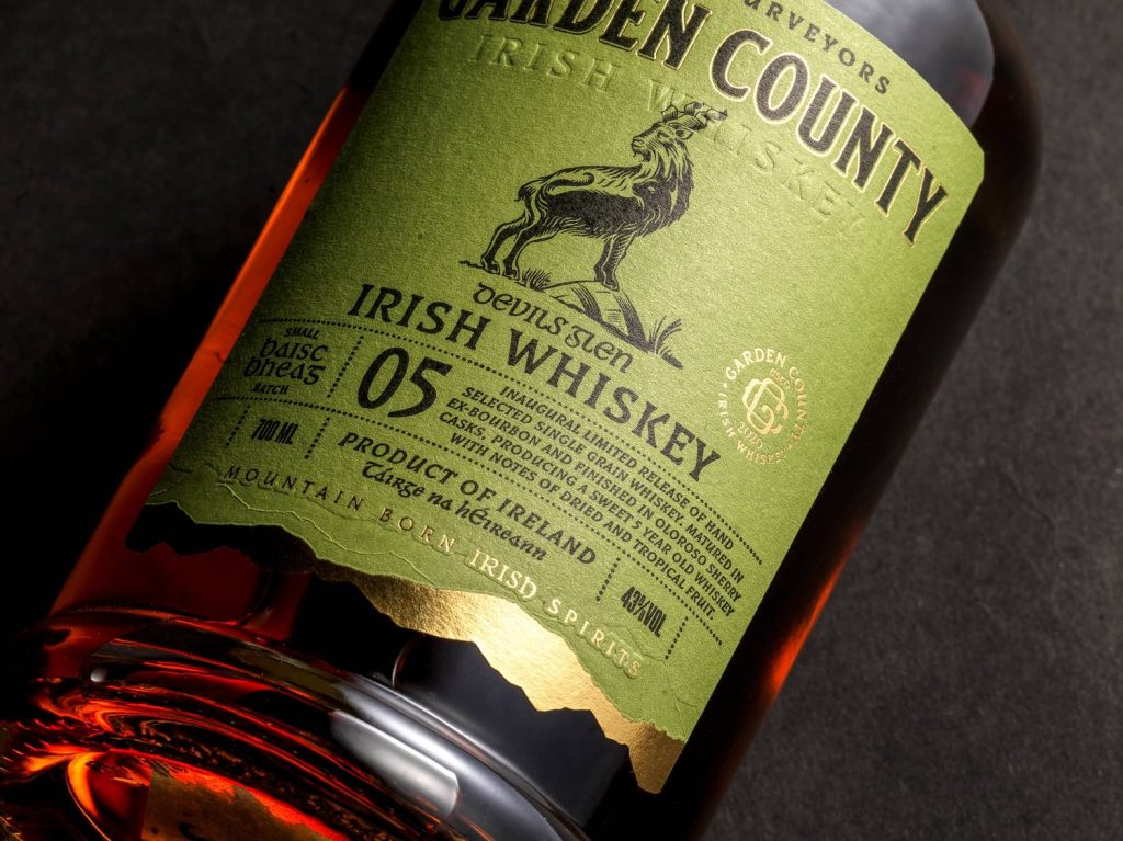 Packaging Design Of Garden County Irish Whiskey