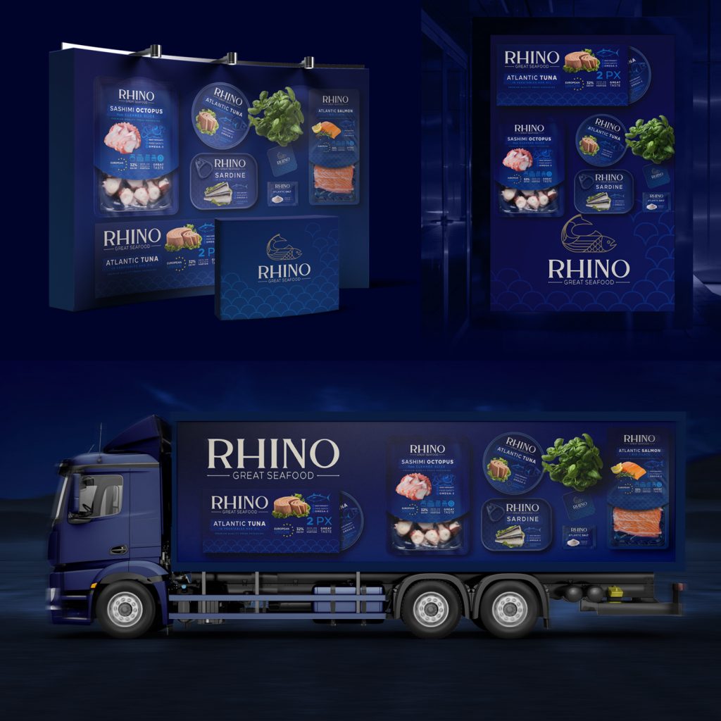 Branding And Packaging Design Of Rhino Seafood