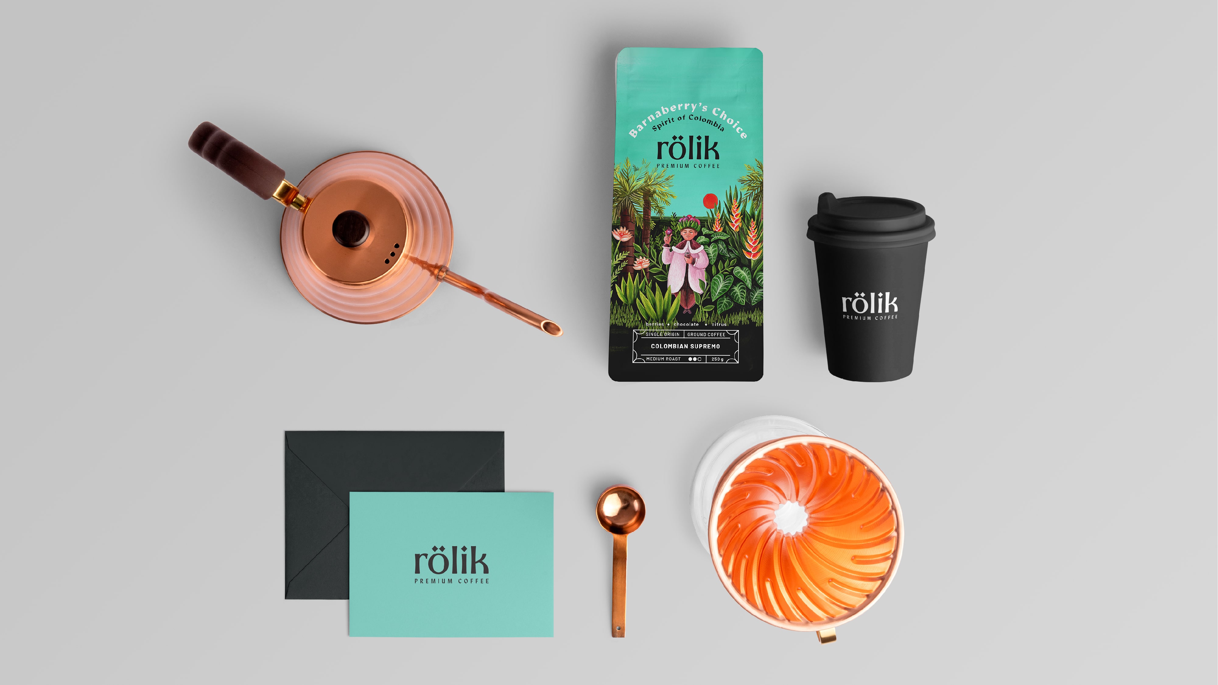 Brand Design For Rölik Spirit Of Colombia Premium Coffee