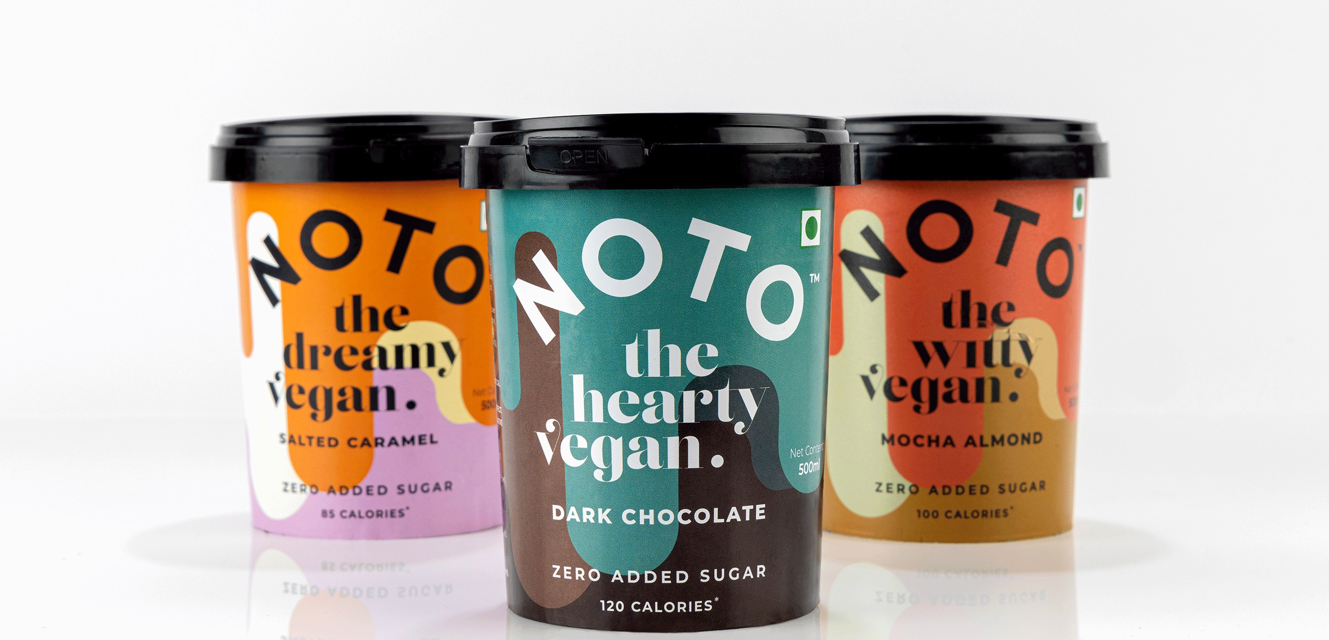 Noto Vegan ice Cream Packaging Design