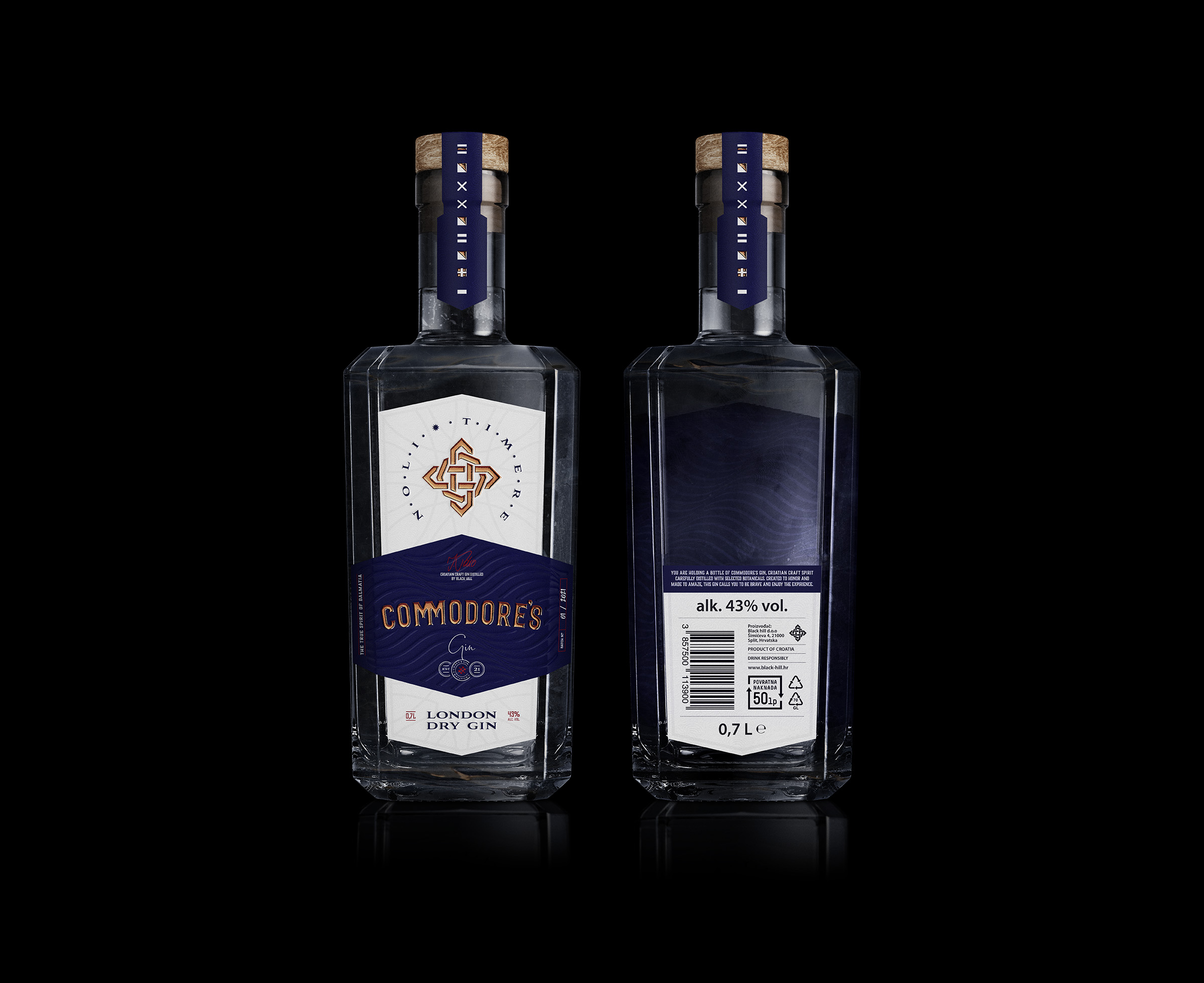 Commodore’s London Dry Gin Packaging Design