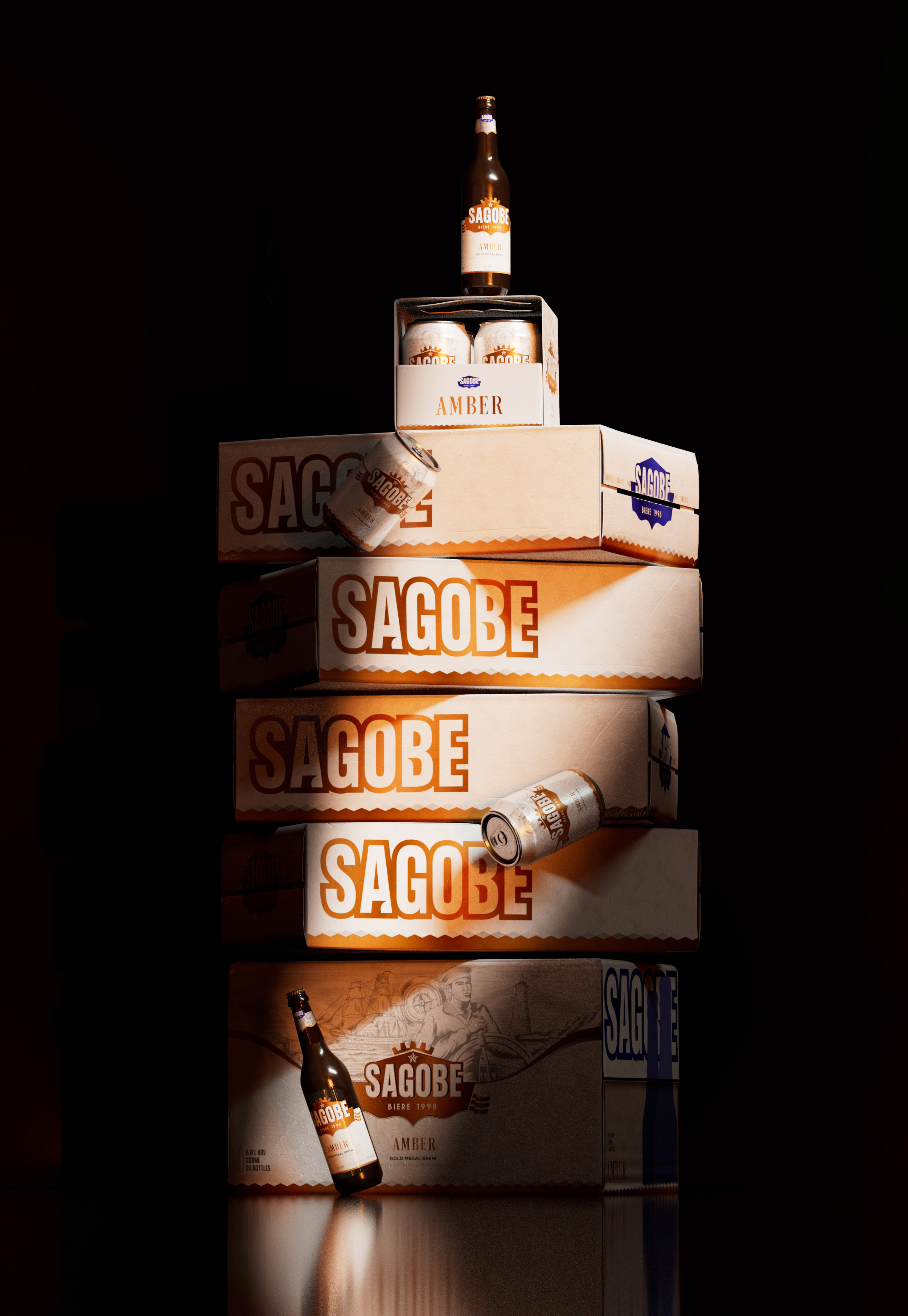 Sagobe Beer Packaging Design