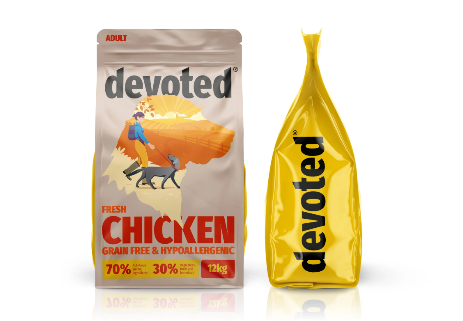 Branding And Packaging Design: Devoted Pet Food