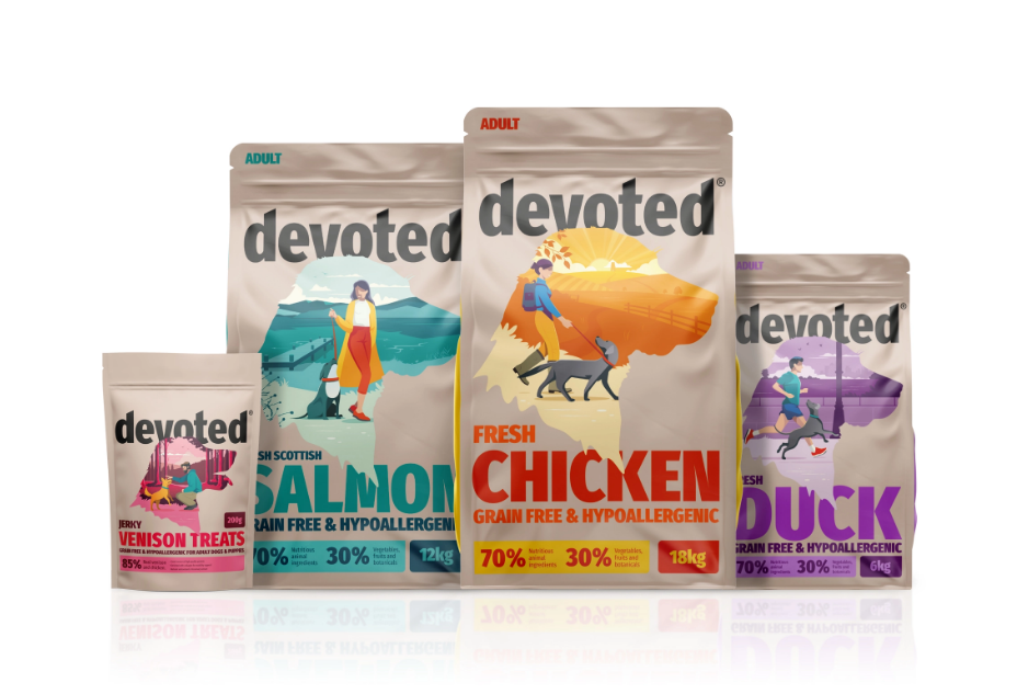 Branding And Packaging Design: Devoted Pet Food