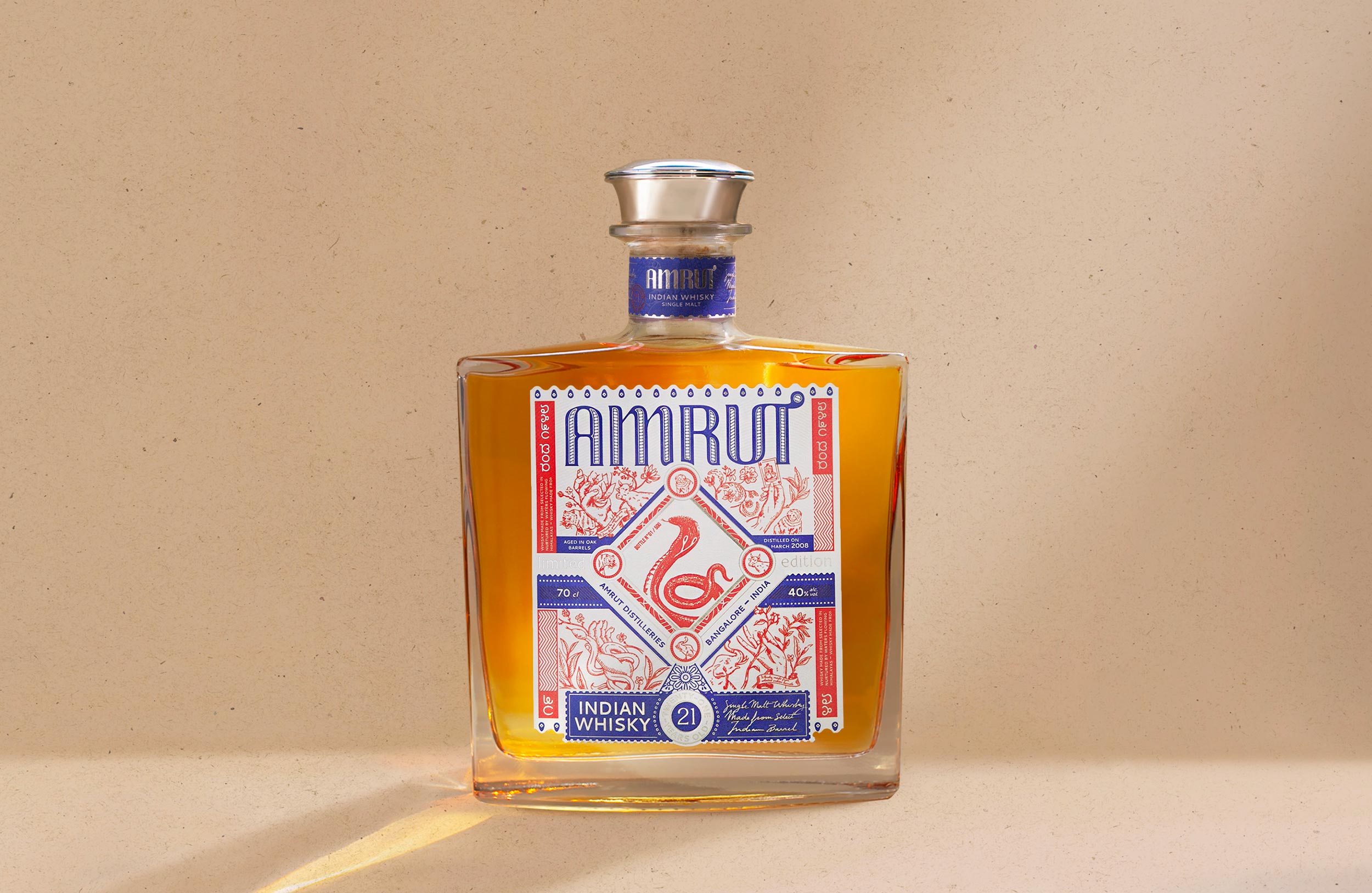 Amrut Whiskey Packaging Design