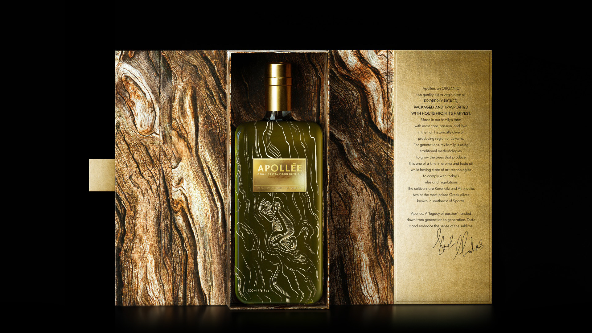 Apollee Olive Oil Branding And Packaging Design