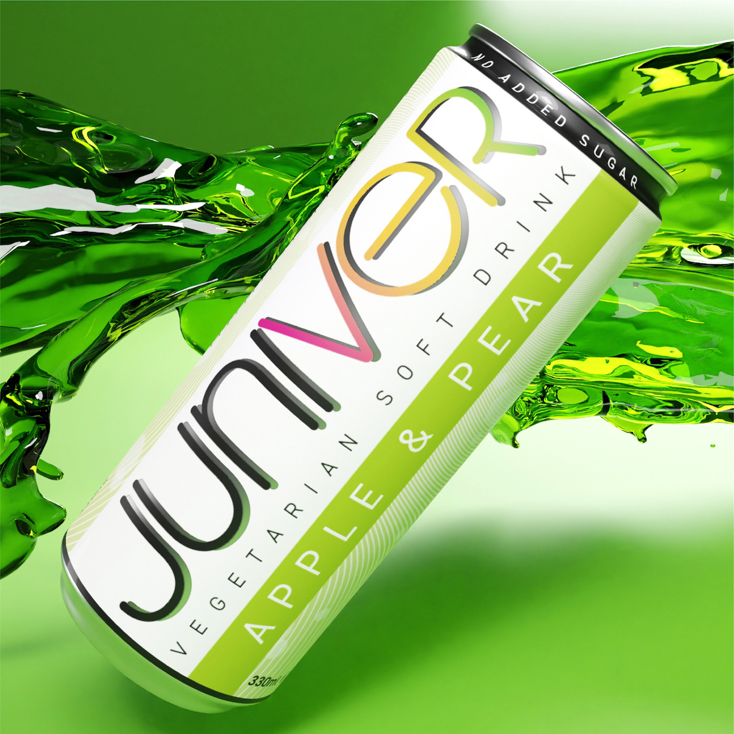 Juniver Vegetarian Soft Drink Packaging Design