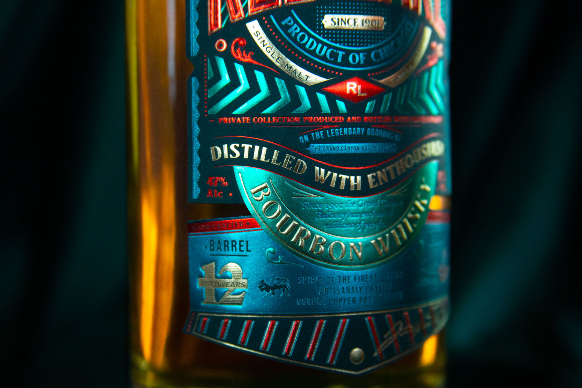 Red Lake Whiskey Packaging Design