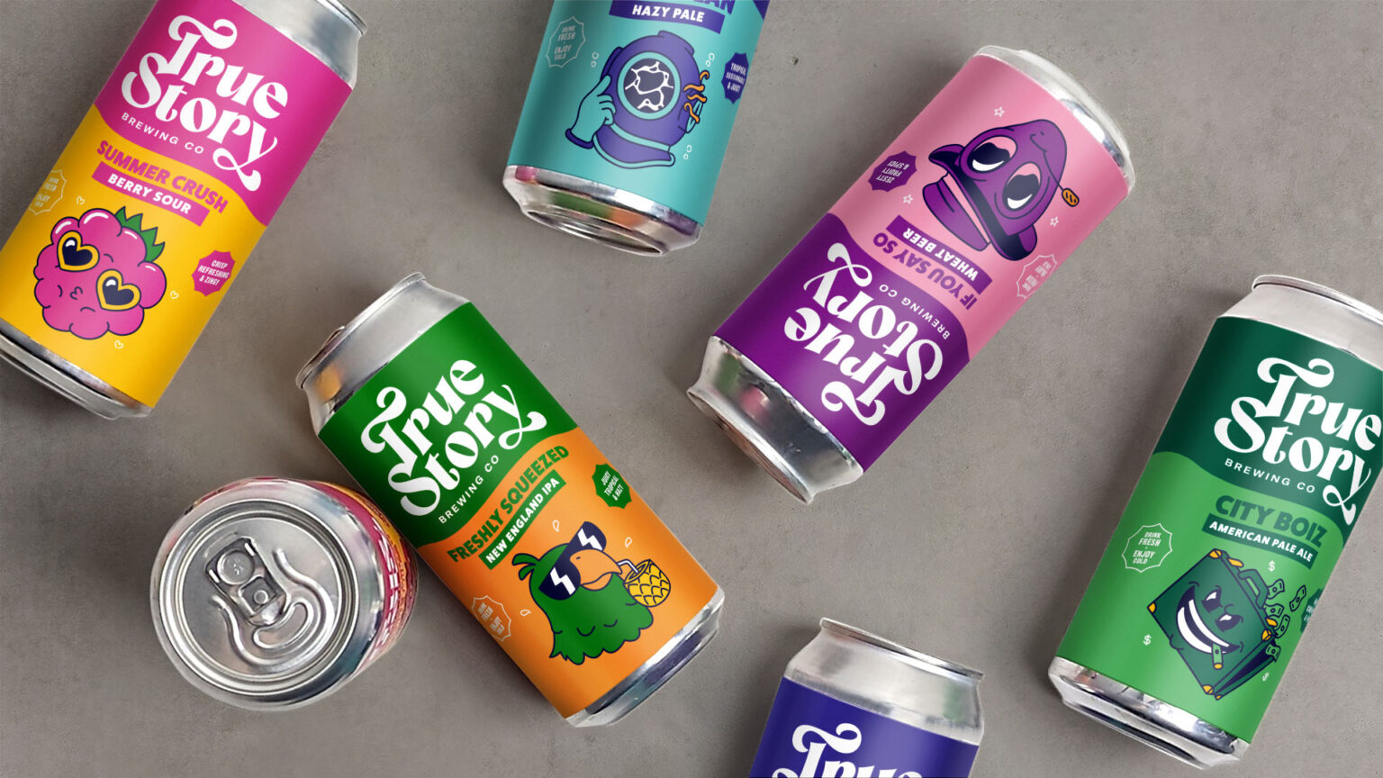 True Story Brewing Co. Packaging Design