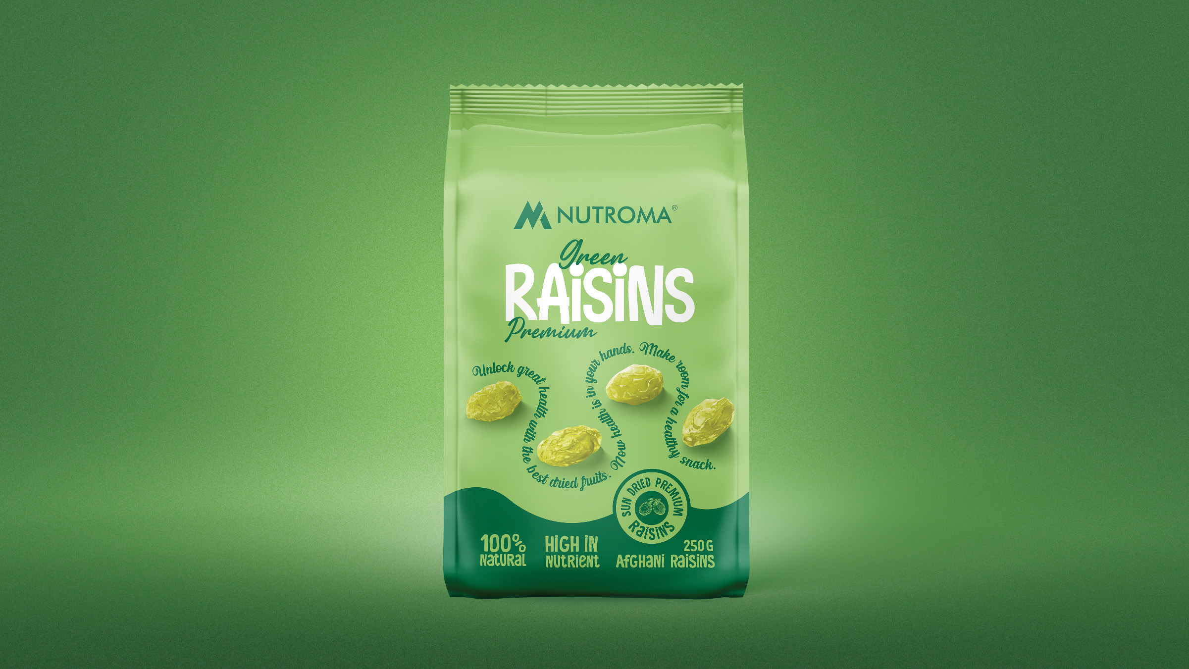 Nutroma Raisin Packaging Design