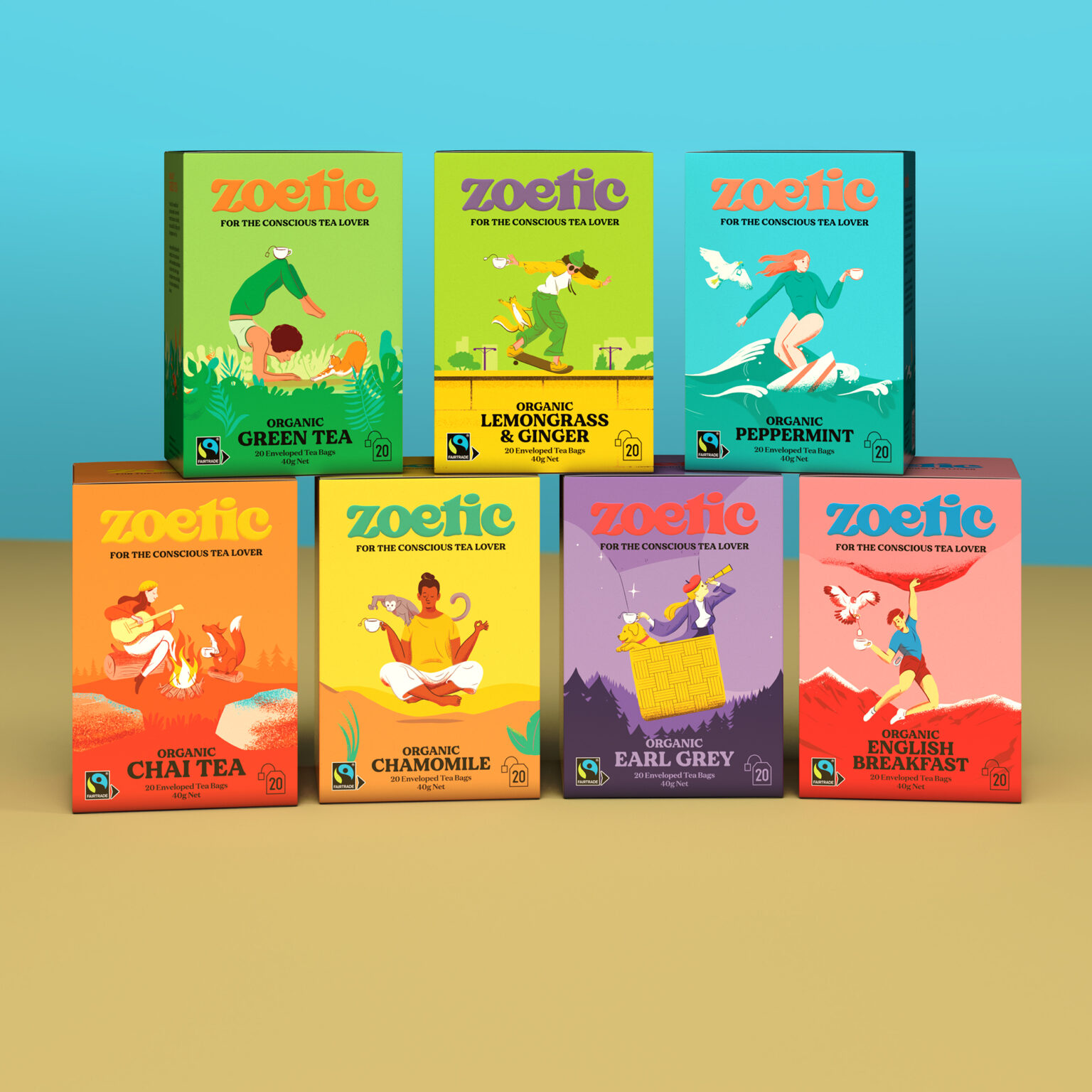Zoetic Organic Teas Packaging Design