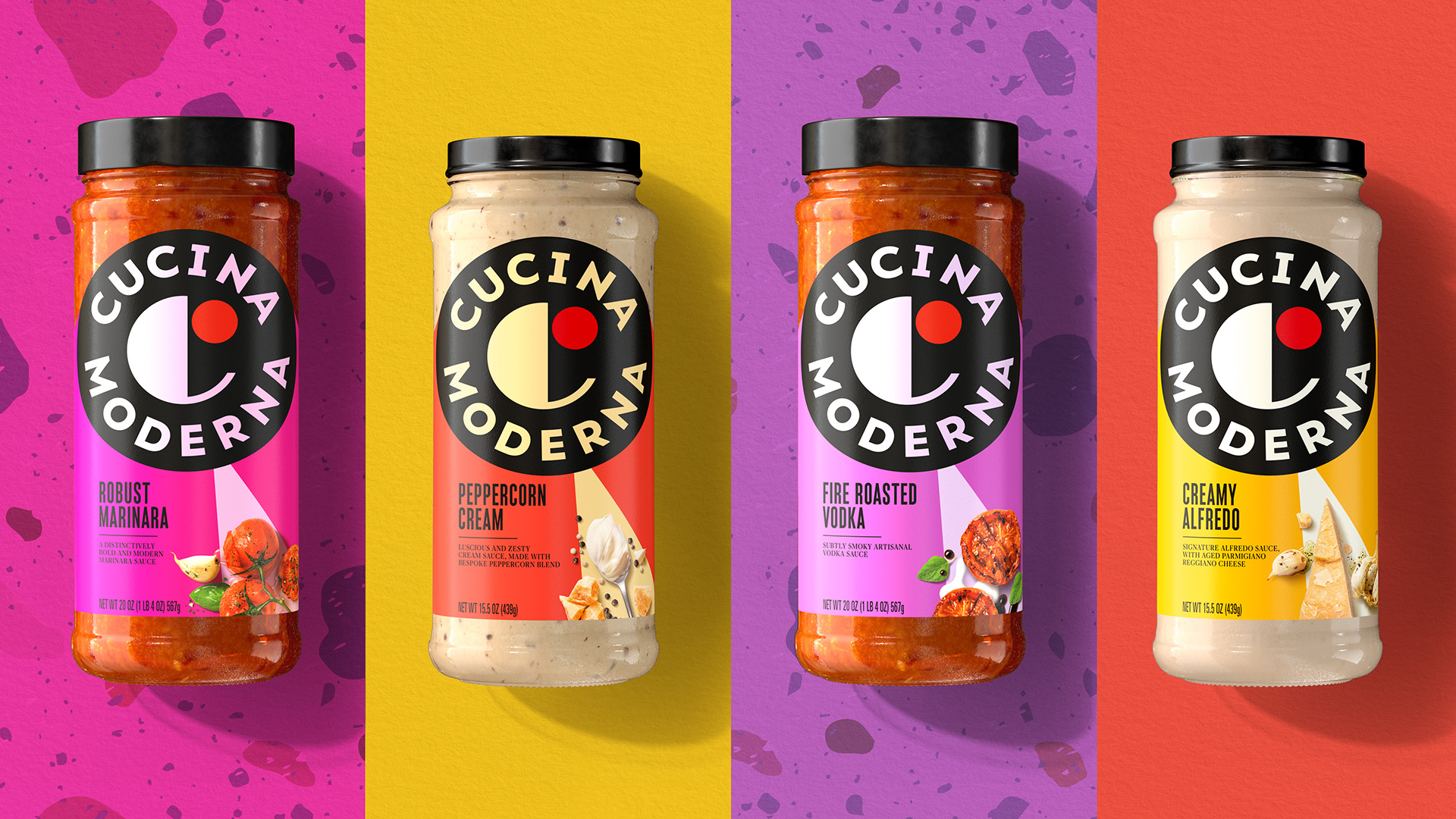 JDO Crafts a Modern and Bold Visual Identity for Cucina Moderna's Premium Pasta Sauces
