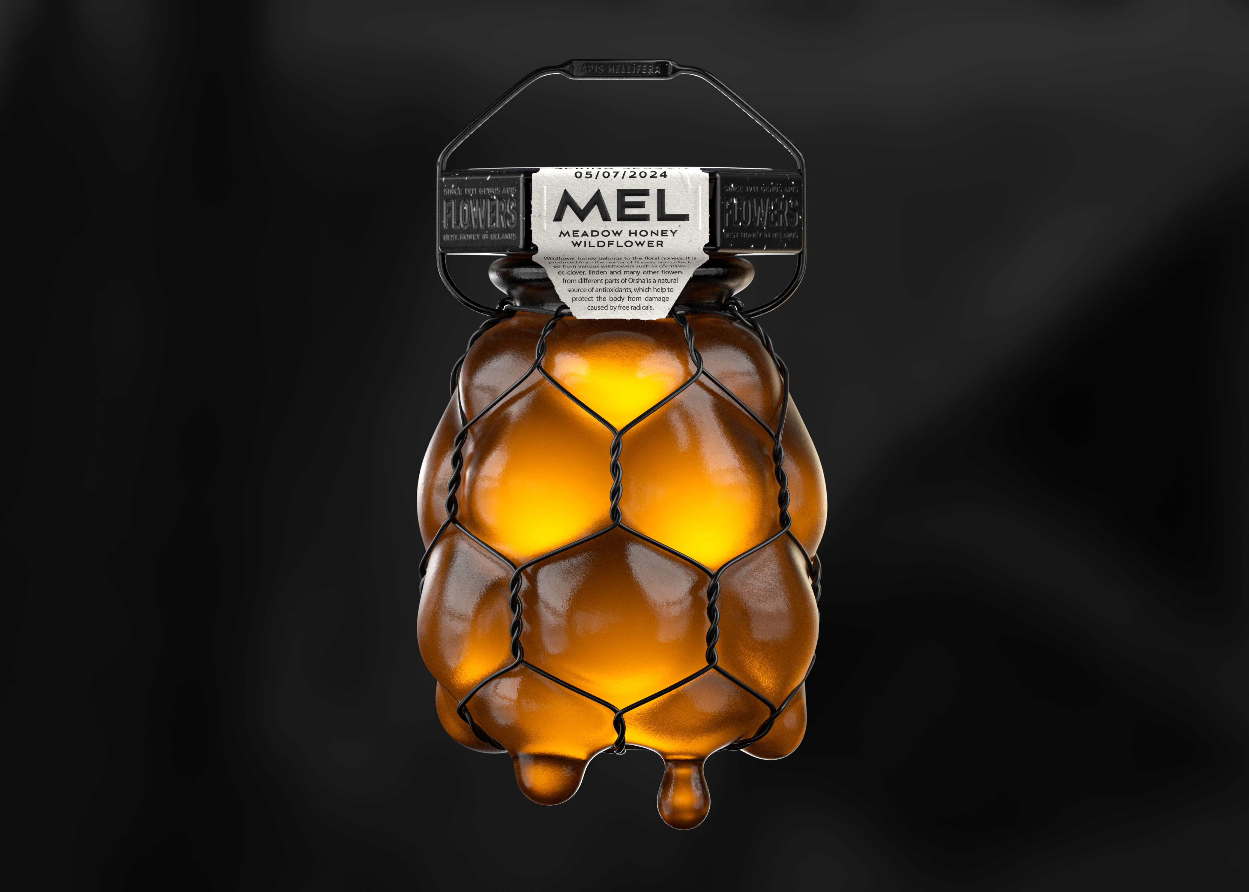 Mel Honey: Natural Wildflower Honey with Sustainable Packaging Design