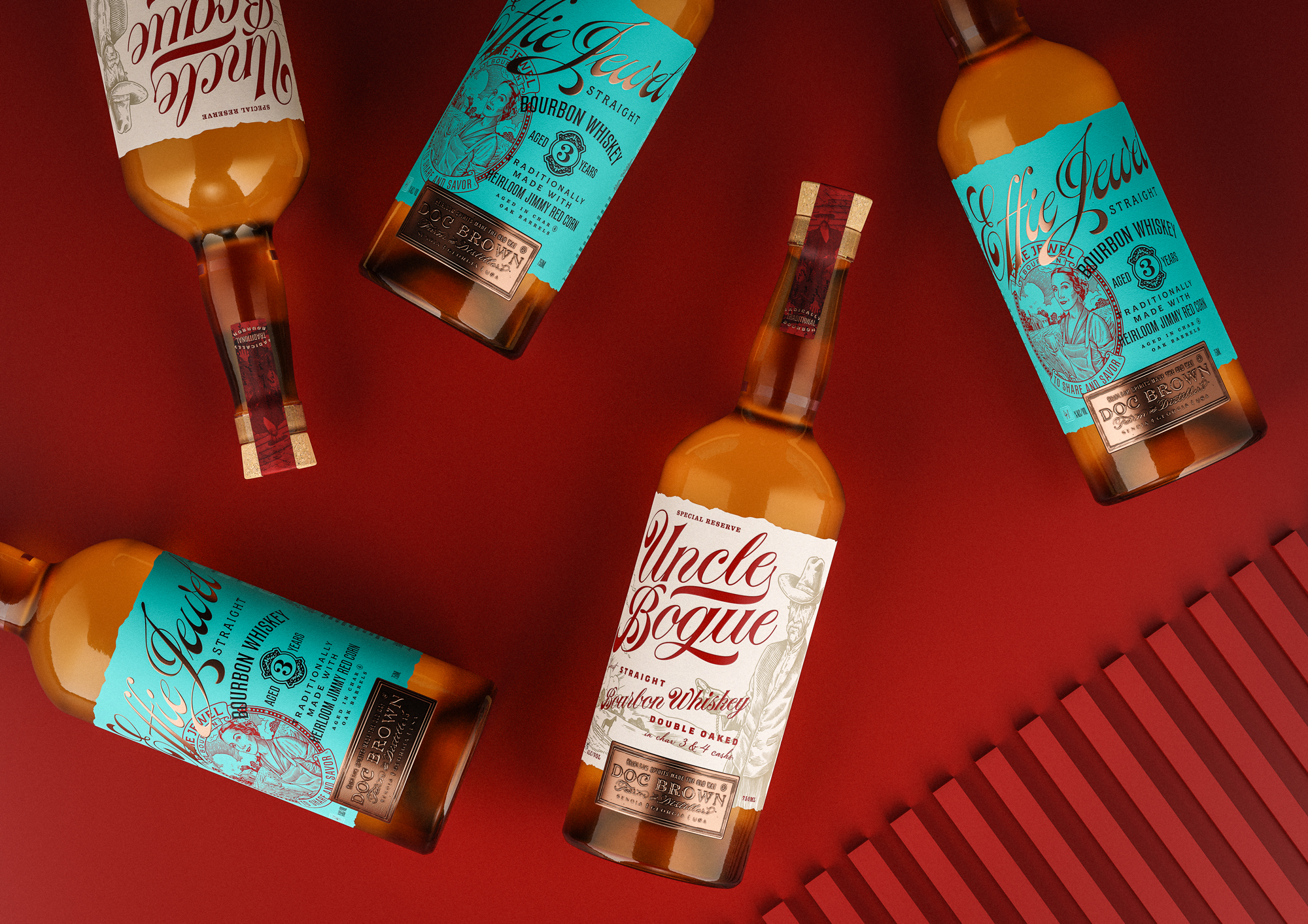 Ginger Monkey Creates Authentic Branding and Packaging for Doc Brown Farm & Distillers Bourbon Whiskeys