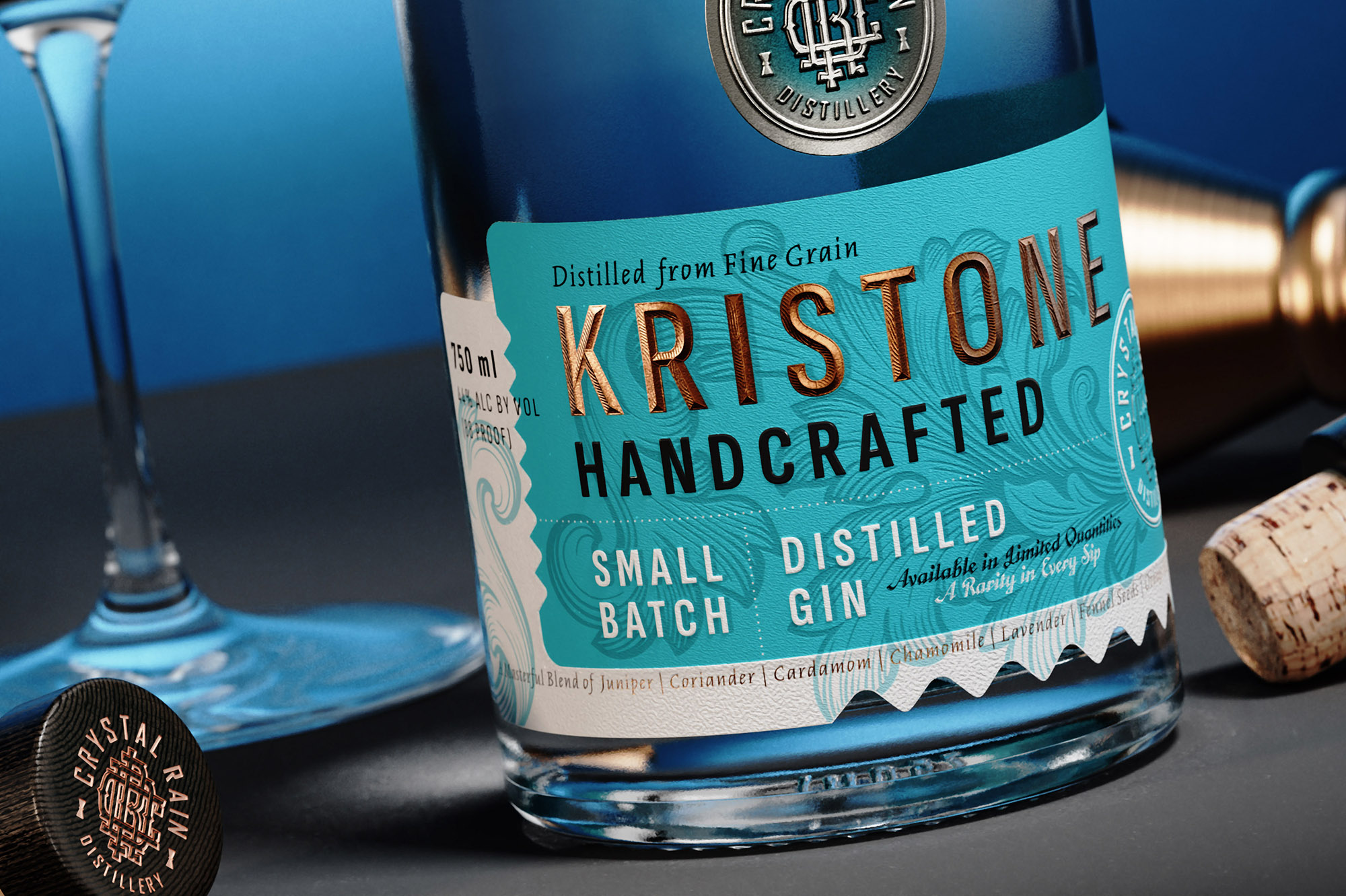 Kristone Craft Gin: A Fusion of Tradition and Modernity in Label Design