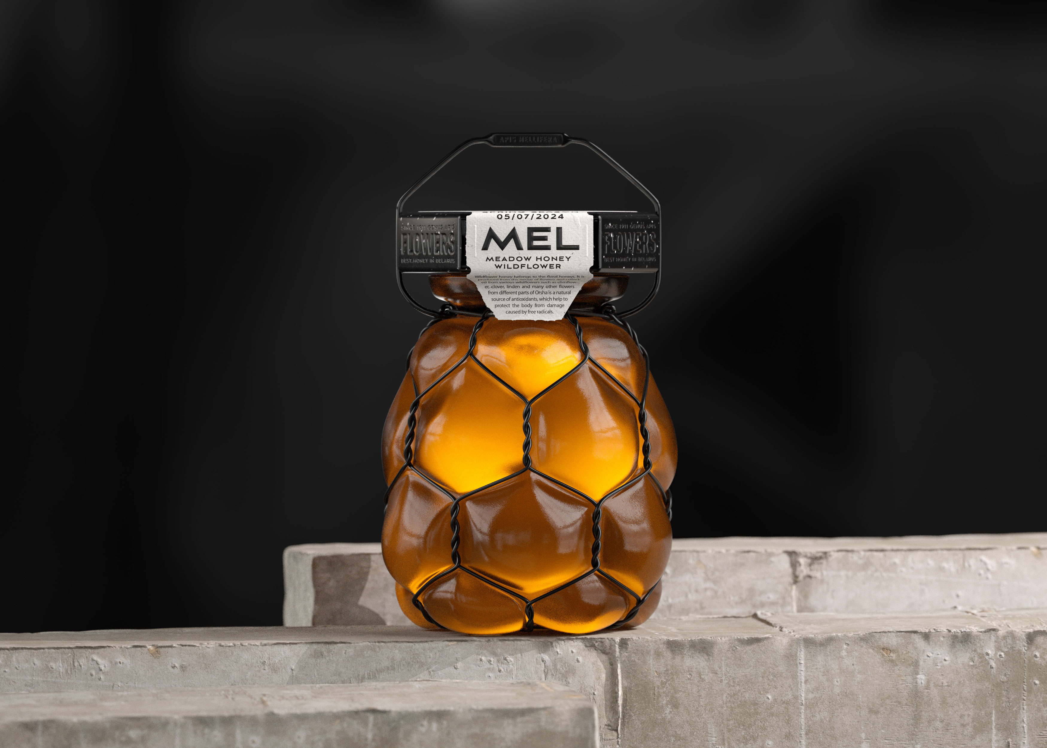 Mel Honey: Natural Wildflower Honey with Sustainable Packaging Design