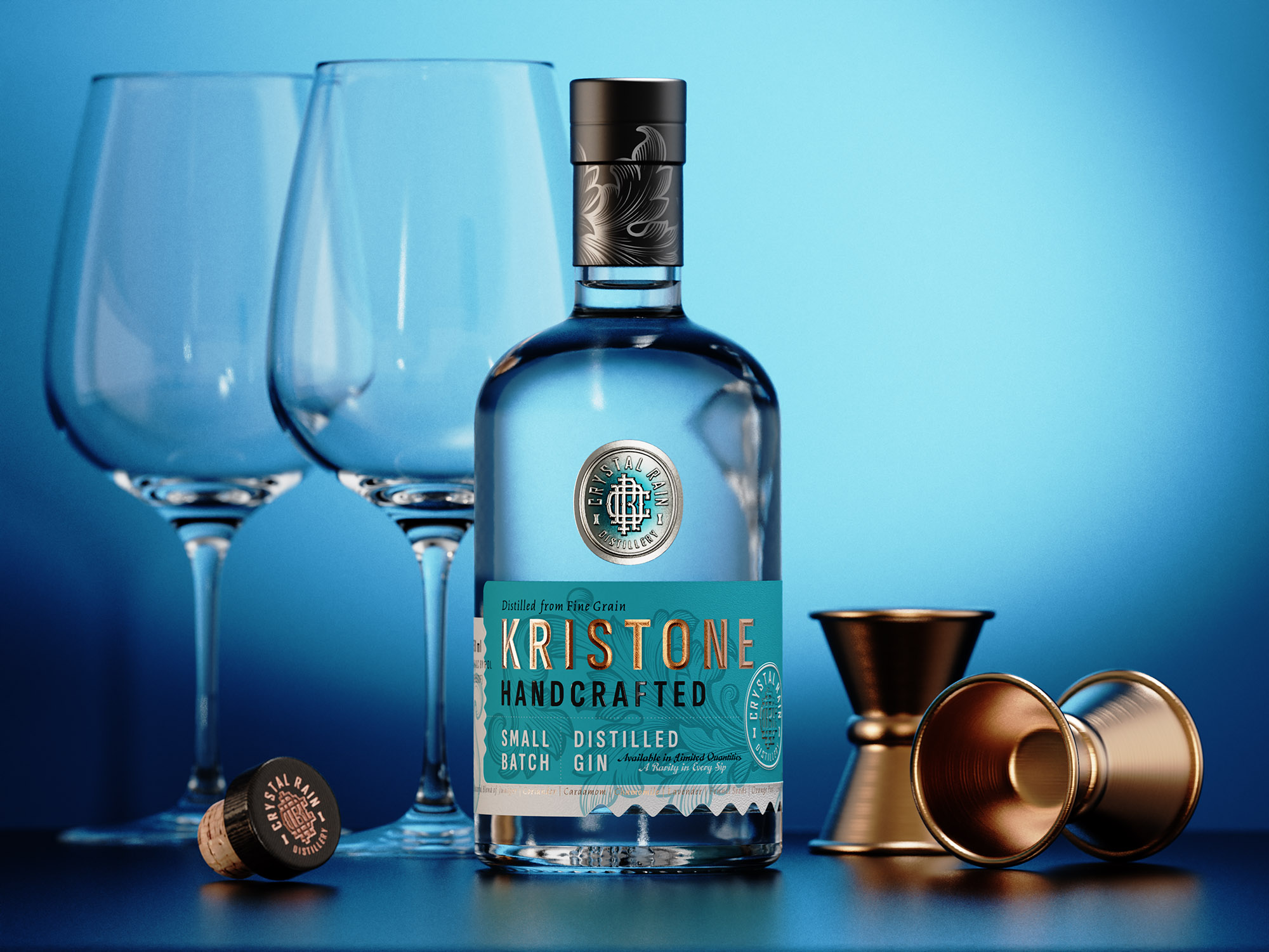Kristone Craft Gin: A Fusion of Tradition and Modernity in Label Design