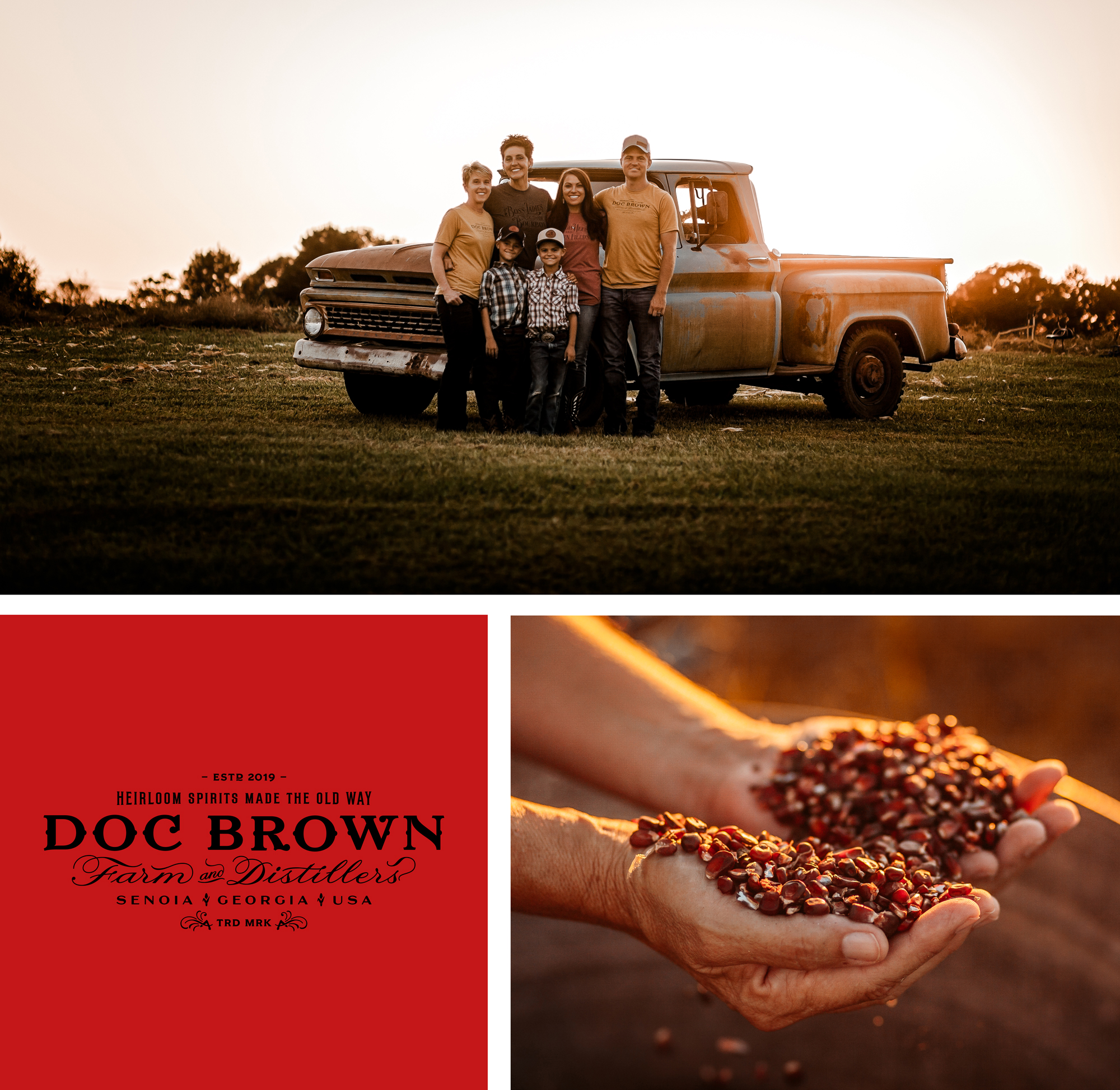 Ginger Monkey Creates Authentic Branding and Packaging for Doc Brown Farm & Distillers Bourbon Whiskeys