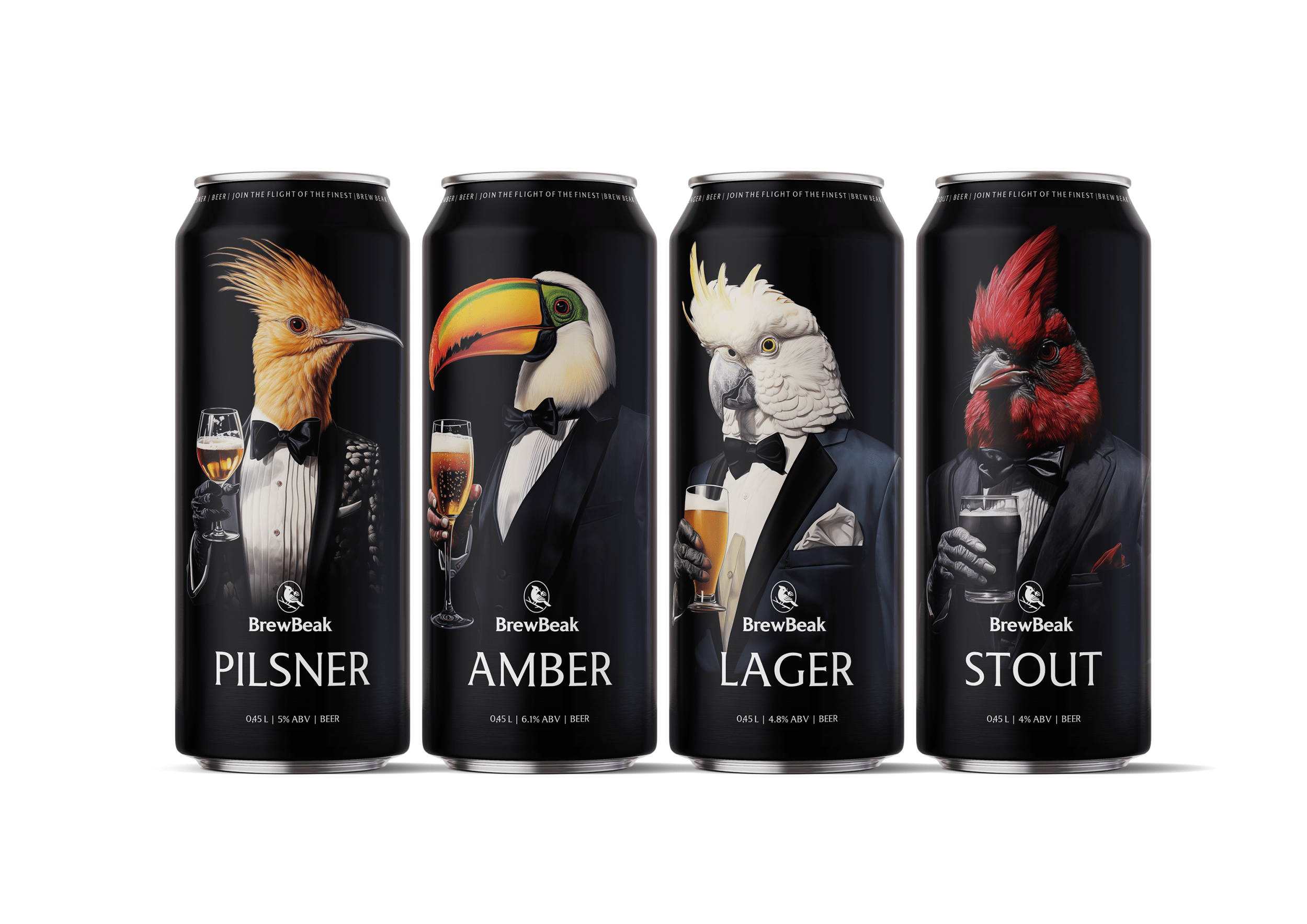 Art Meets Craftsmanship in BrewBeak Beer Series Packaging Design