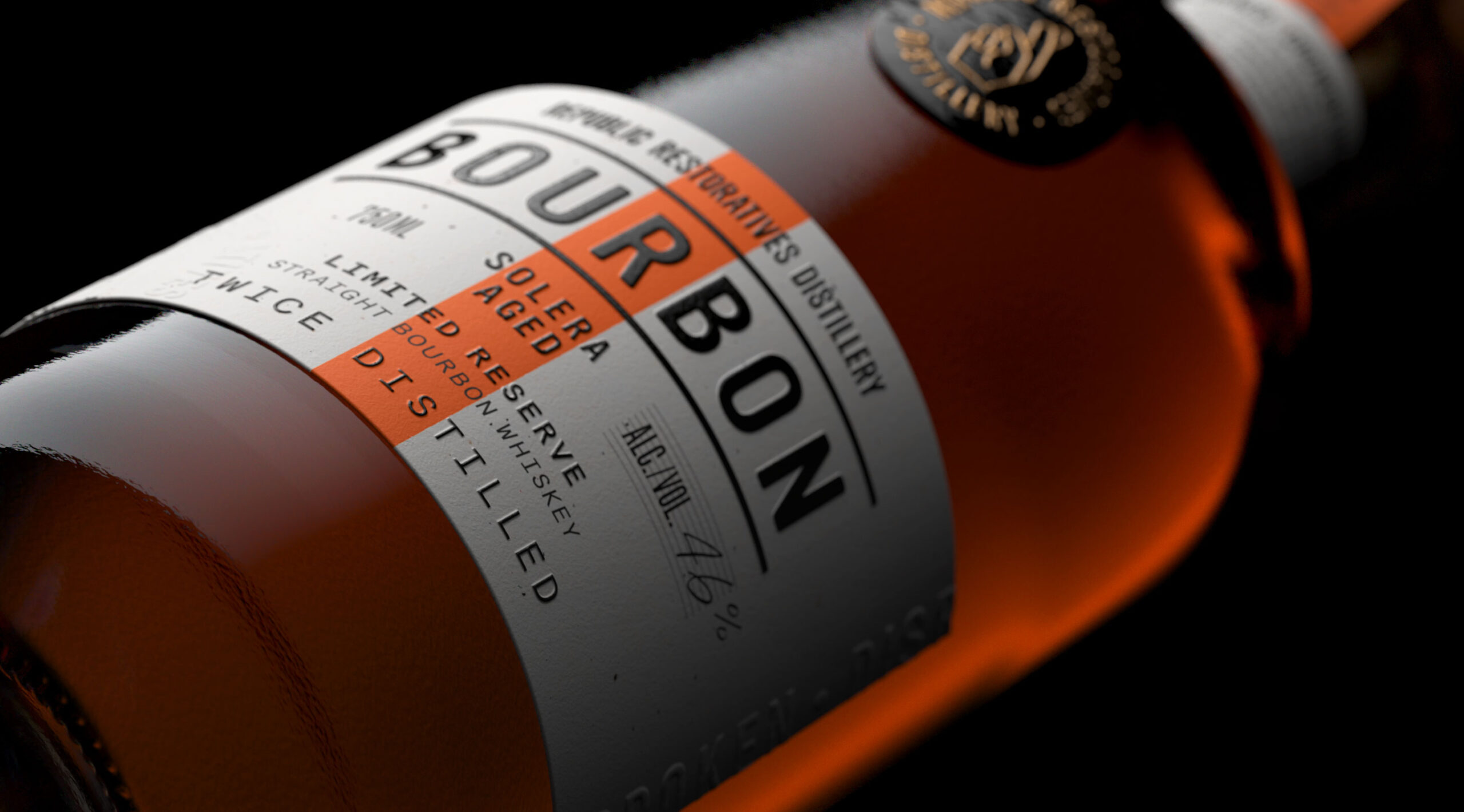 Midday Studio Designs Signature Bourbon Packaging for Women-Owned Republic Restoratives Distillery