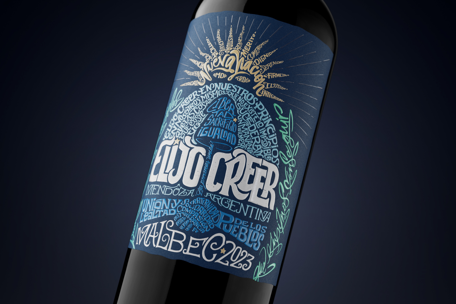 Elijo Creer: An Uplifting Wine Label Design Inspired on the Qatar 2022 World Cup