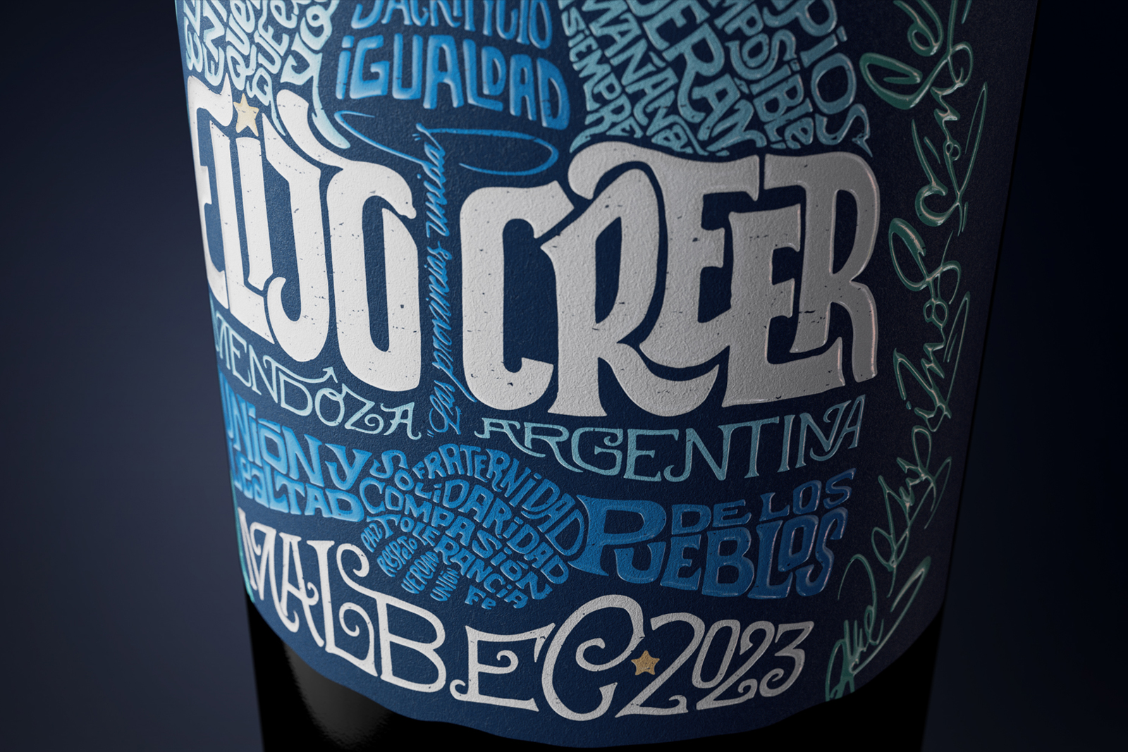 Elijo Creer: An Uplifting Wine Label Design Inspired on the Qatar 2022 World Cup
