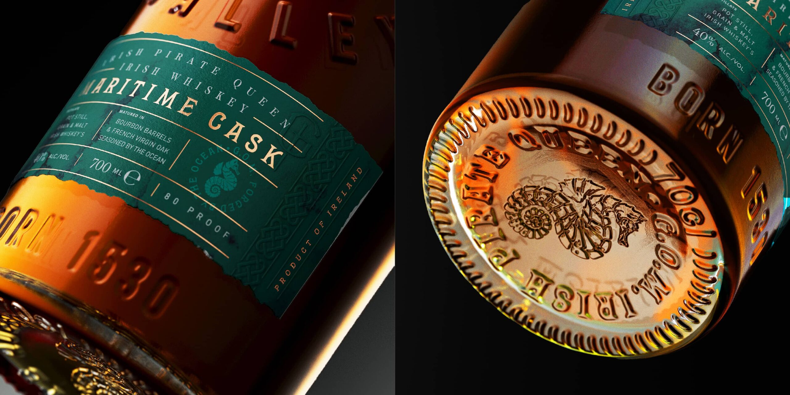 Grace O'Malley Whiskey: A Blend of Premium Taste and Legendary Irish Storytelling in Packaging Design
