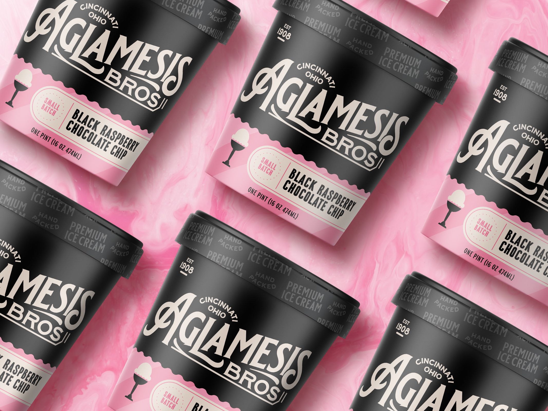 Revamping Brand Identity: Neltner Small Batch Redesigns Packaging for Aglamesis Bros Ice Cream Parlor