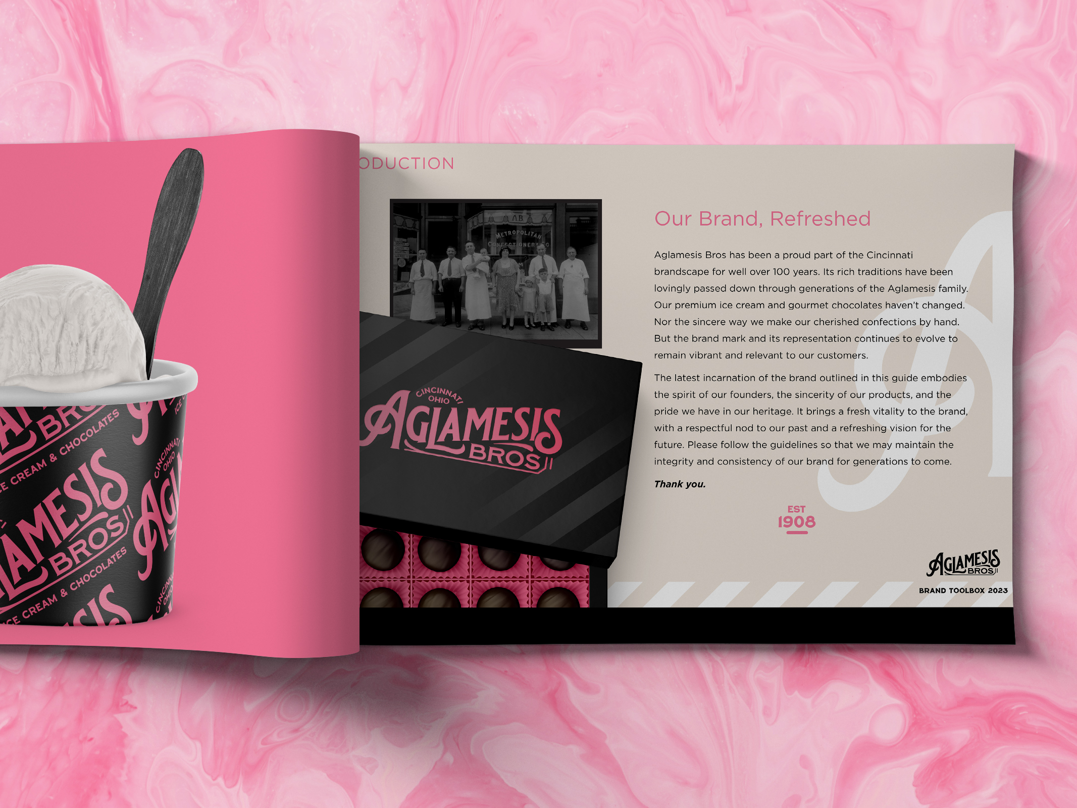 Revamping Brand Identity: Neltner Small Batch Redesigns Packaging for Aglamesis Bros Ice Cream Parlor