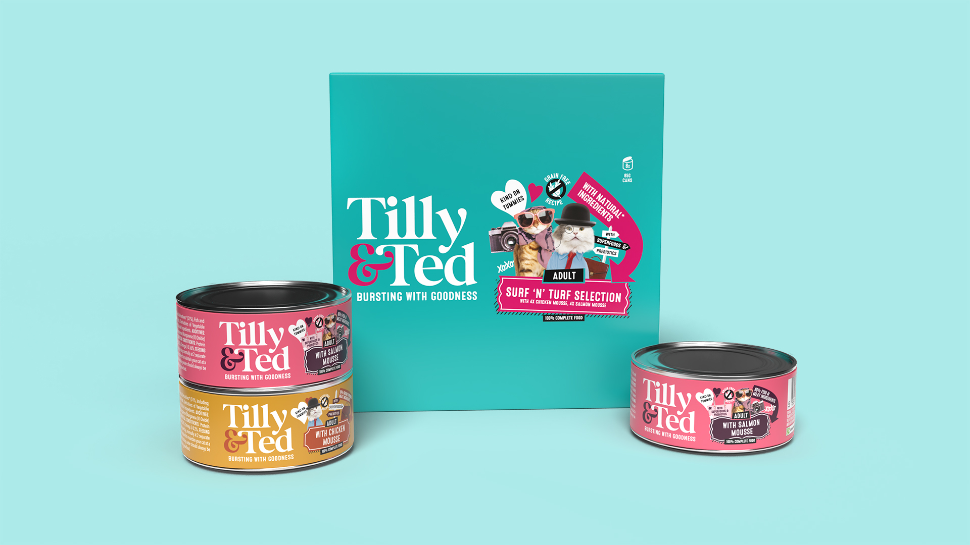 Slice Design's Unique and Playful Packaging for New Pet Food Brand Tilly & Ted