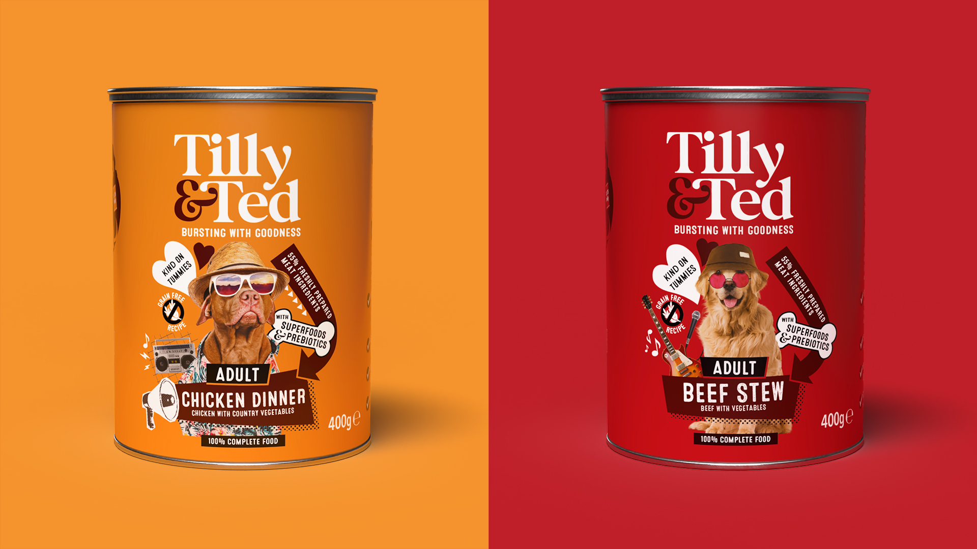 Slice Design's Unique and Playful Packaging for New Pet Food Brand Tilly & Ted