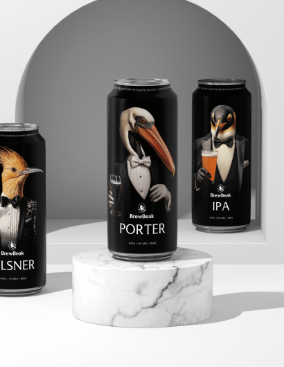 Art Meets Craftsmanship in BrewBeak Beer Series Packaging Design