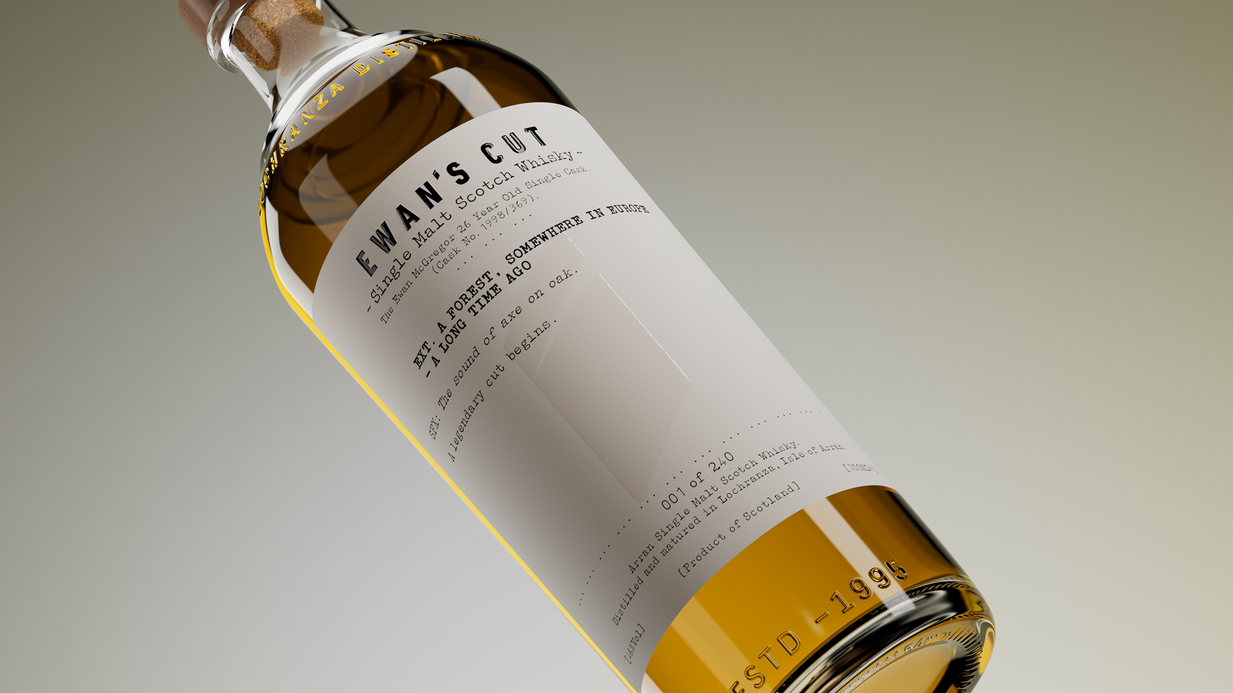 Leith rewrites the script with 240 bespoke labels for Ewan McGregor’s limited-edition whisky